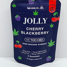 JOLLY Cherry Blackberry 1:1 THC:CBD Gummies – Hemp Derived Delta-9 (2ct)