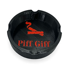 Piff Giff Custom Ashtray – Black & Red